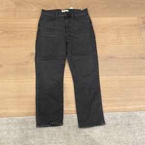 BRAND NEW MADEWELL THE PERFECT VINTAGE CROP JEAN IN SIZE W28 IN FADED BLACK